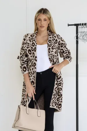 Leopard Coatigans - Latte