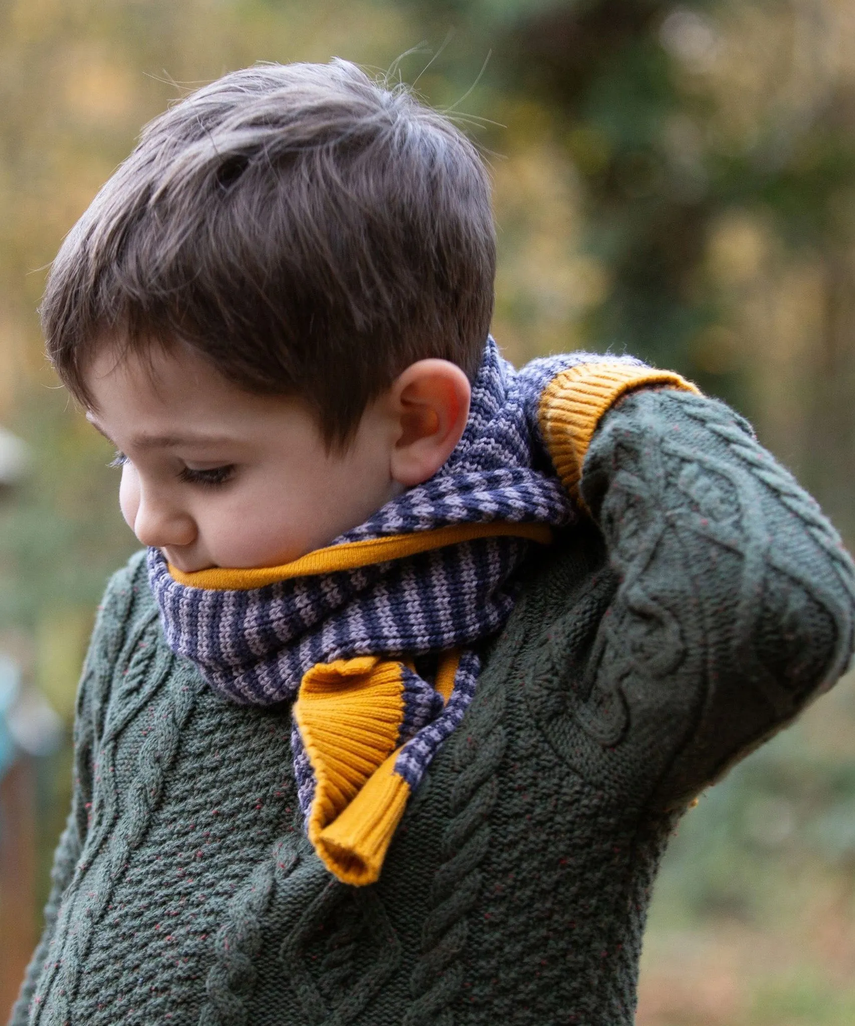LGR Dreamy Blue Striped Knitted Scarf