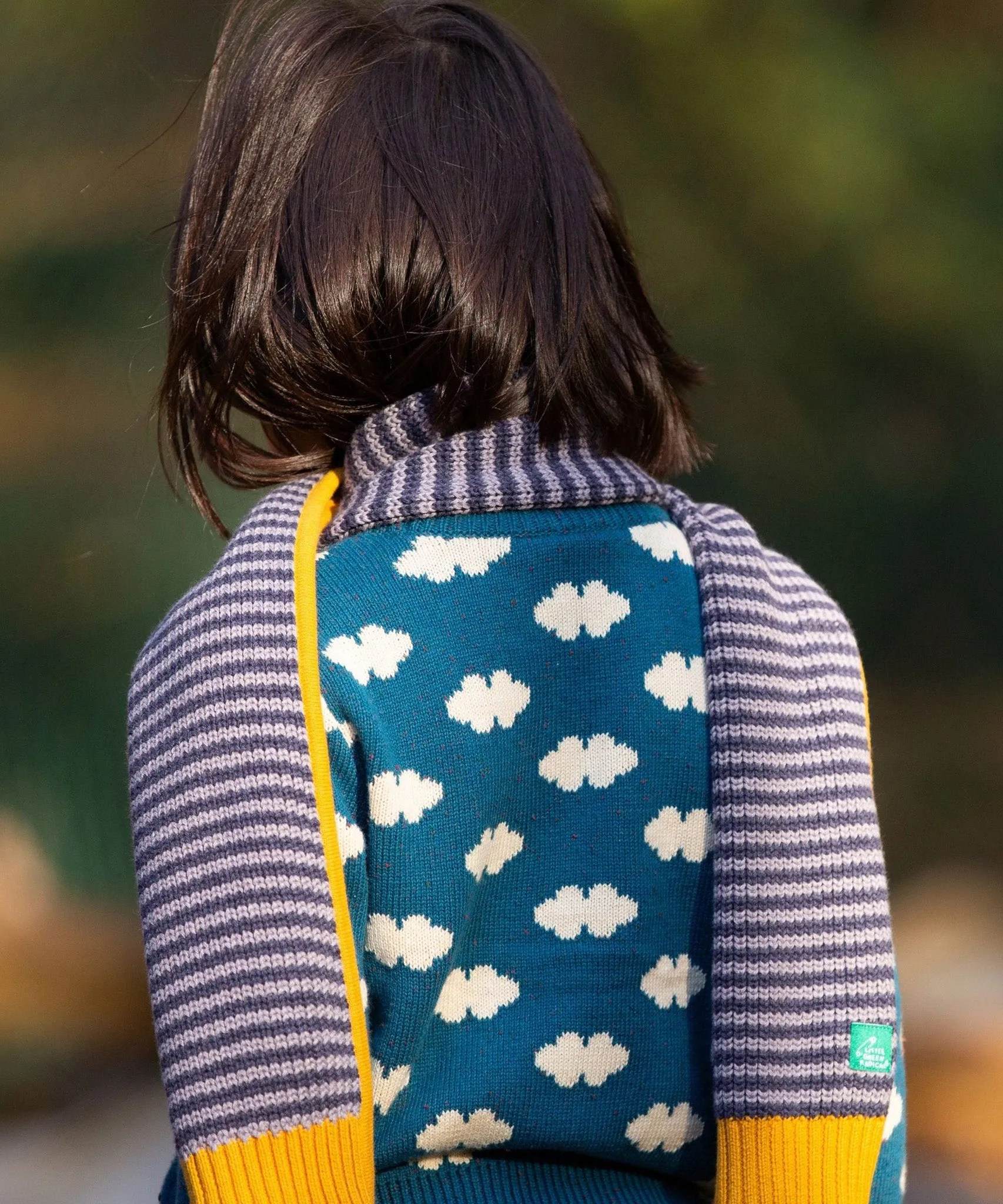 LGR Dreamy Blue Striped Knitted Scarf
