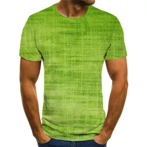 Light green linen texture shirt special texture 3D tshirt art costume Casual different men