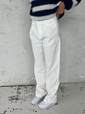 Lisette oversized suit pants in corduroy - Off-white