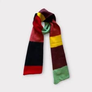 Mackie Rona Brushed Scarf Block Stripe Multi Dubonnet
