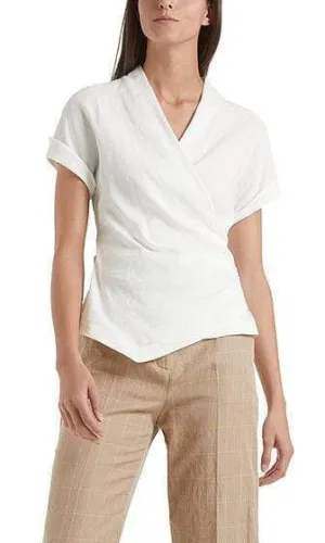 Marc Cain Blouse-style top in linen blend NC 55.21 W47 110