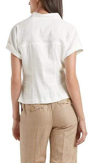 Marc Cain Blouse-style top in linen blend NC 55.21 W47 110