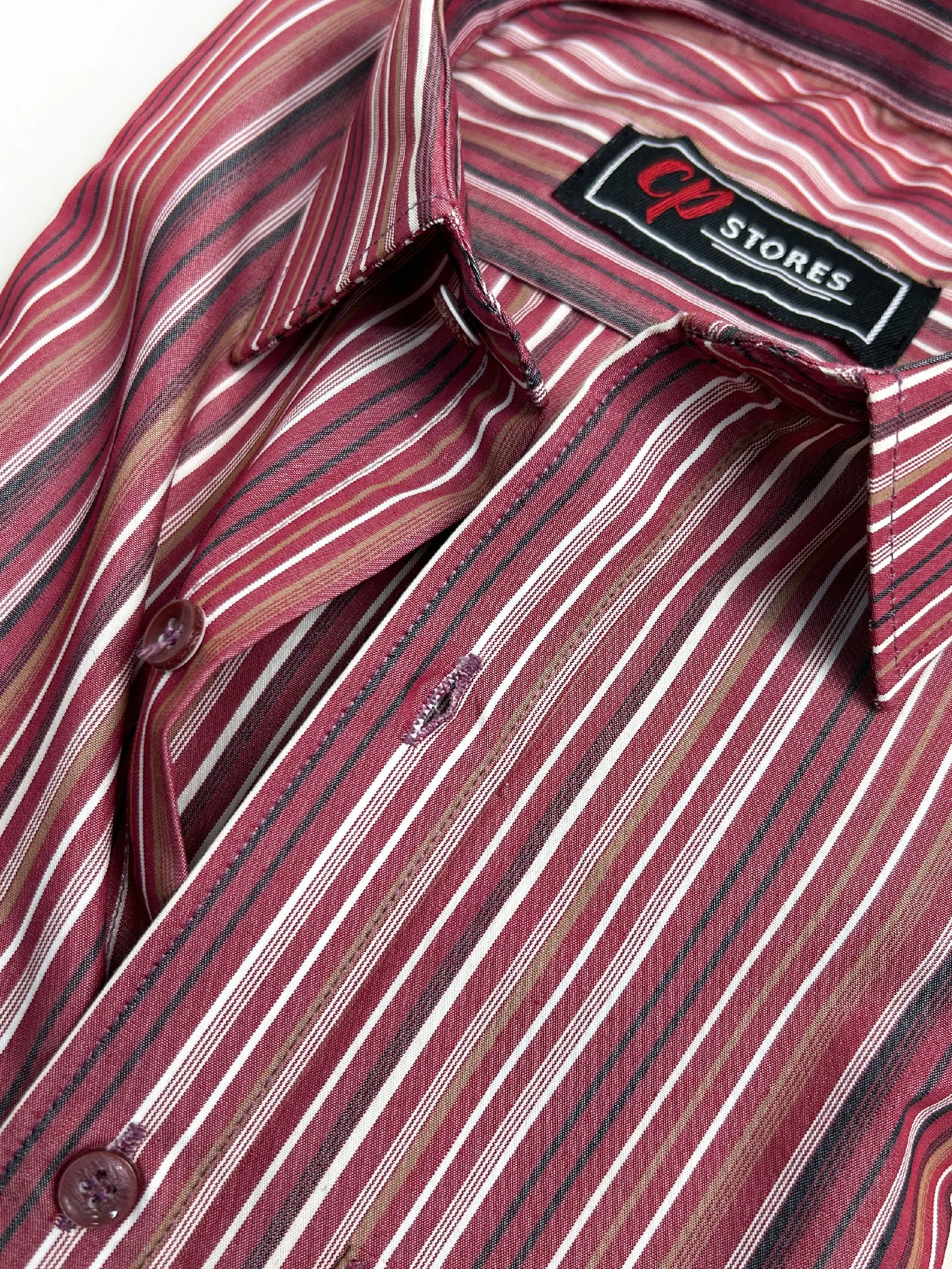 Maroon Lines Formal Dress Shirt For Men AN MFS110