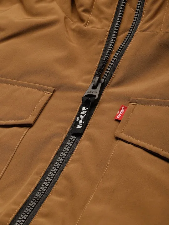 Men's Solid Hooded Padded Jacket