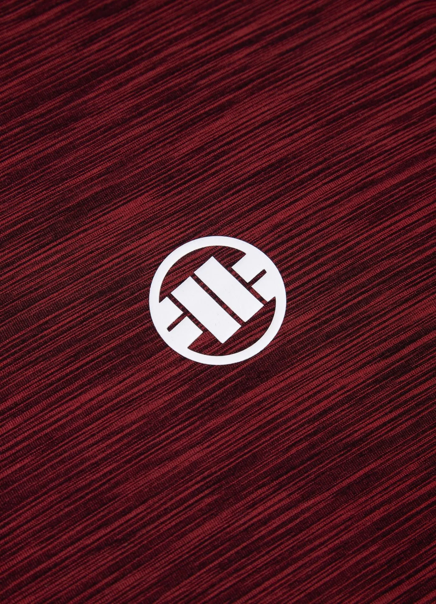 Men's T-Shirt Casual Sport Small Logo - Burgundy Melange