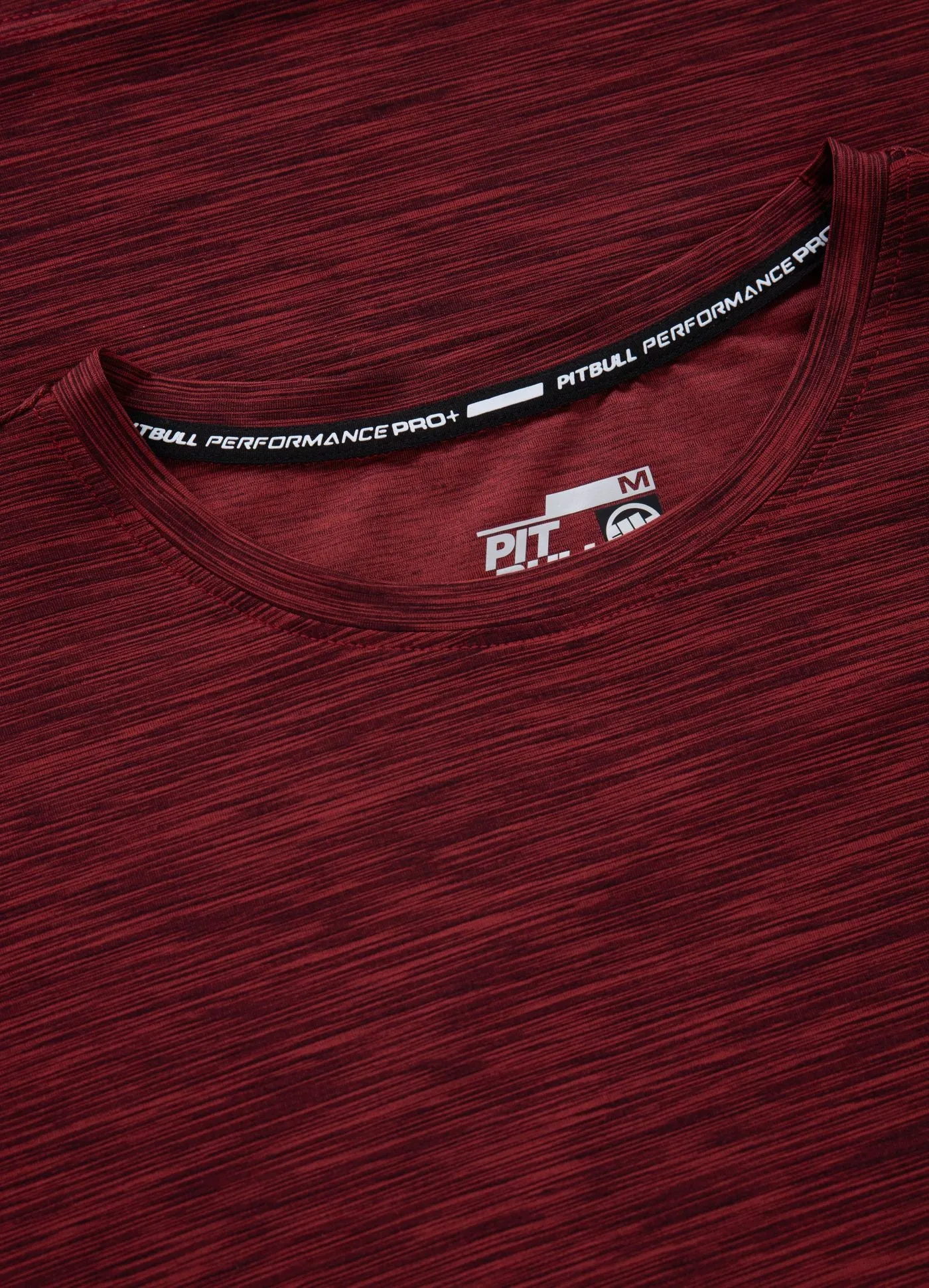 Men's T-Shirt Casual Sport Small Logo - Burgundy Melange