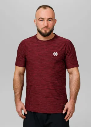 Men's T-Shirt Casual Sport Small Logo - Burgundy Melange