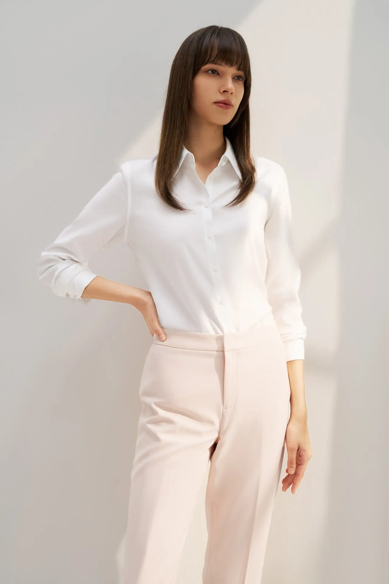 Non-Iron Cotton Stretch Oxford Shirt