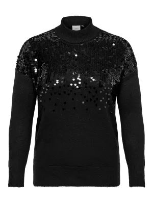 Only Carmakoma CARALBA LS SEQUINS HIGH NECK KNT