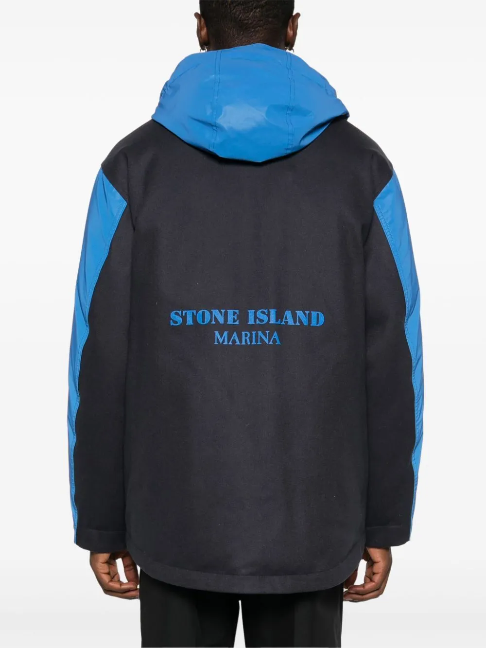 panno resinato with plated reflective_stone island marina