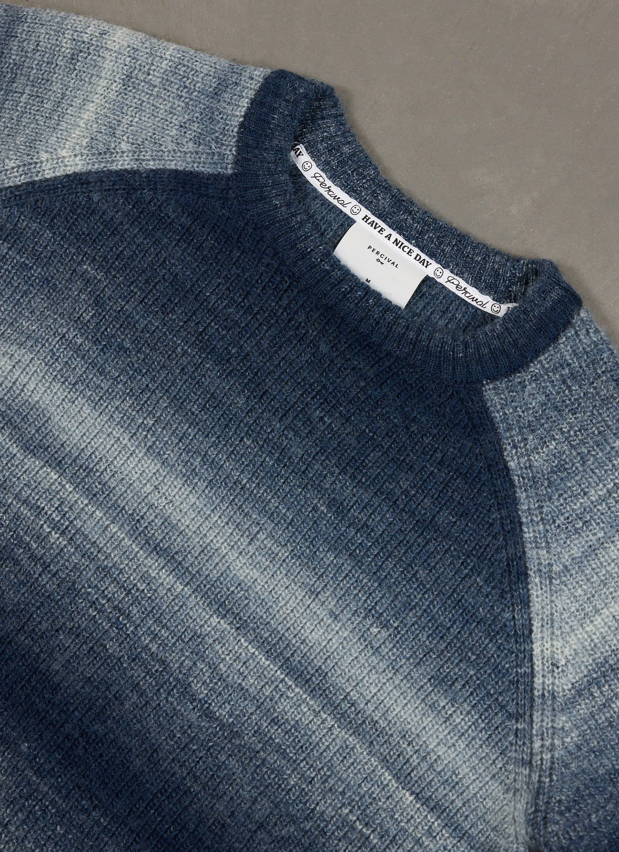 Patina Ribbed Crew Neck Jumper | Wool | Navy