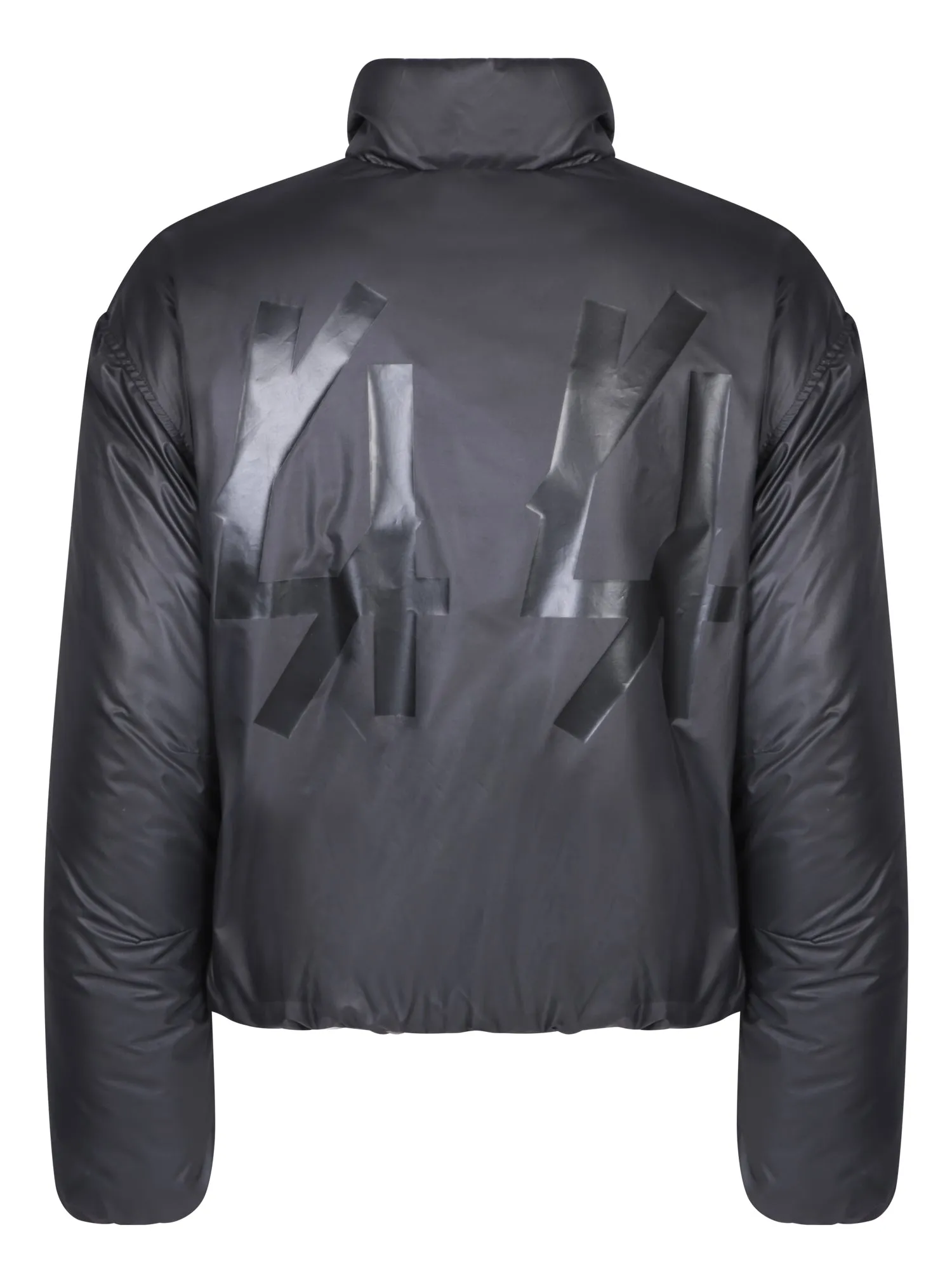 Rear logo black bomber jacket