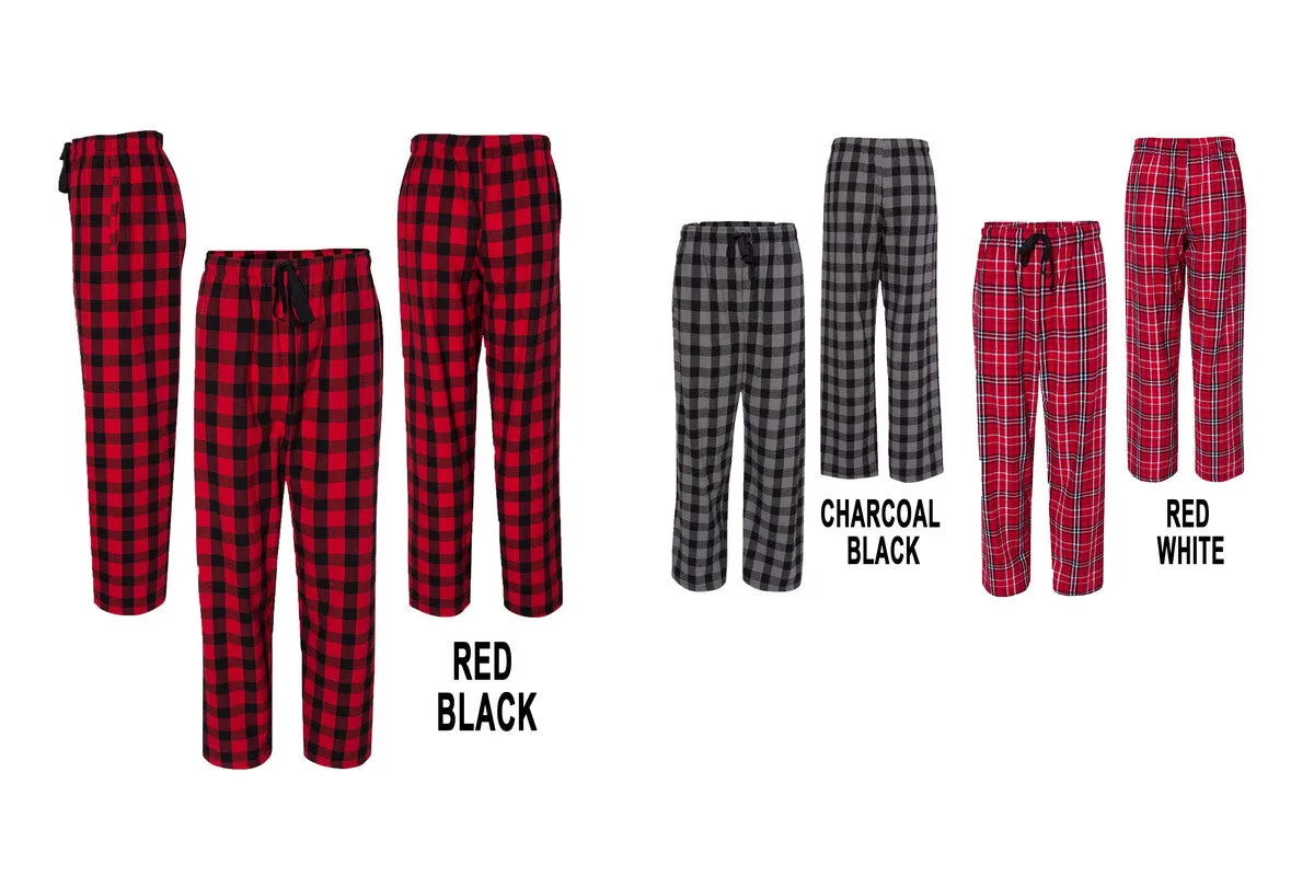 She Loves Me & He Loves Me Matching Pajamas Set – Cotton T-Shirts & Flannel Pants | Sold Separately for Men & Women