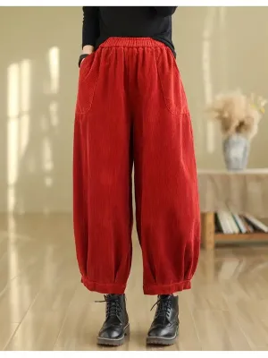 Stylish Elastic Waist Harem Pants