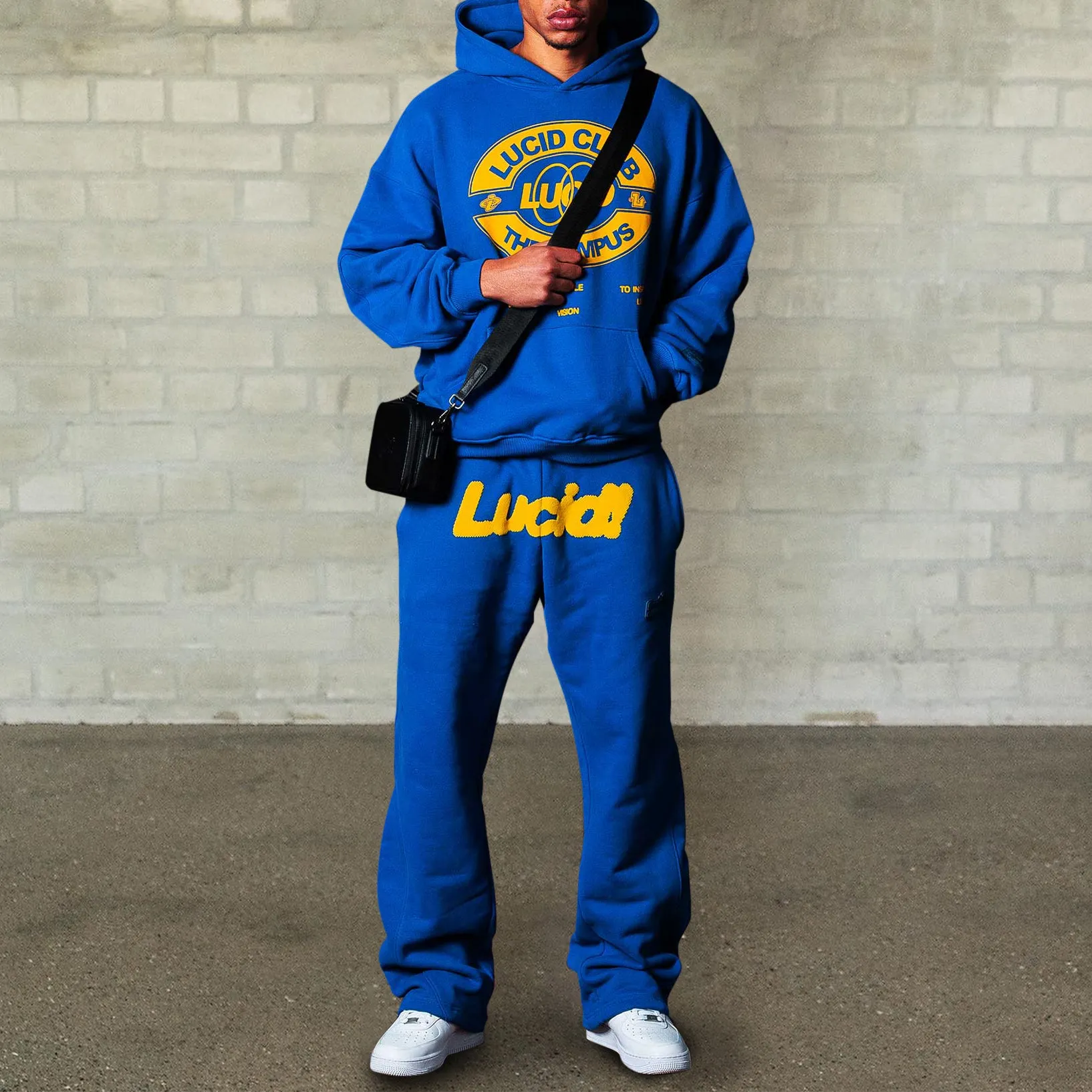 Stylish personalized letter print hoodie set