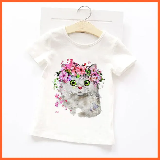Summer Cartoon Animals Baby Kids T-Shirt | Cute Short Sleeve Printed Toddler Tee