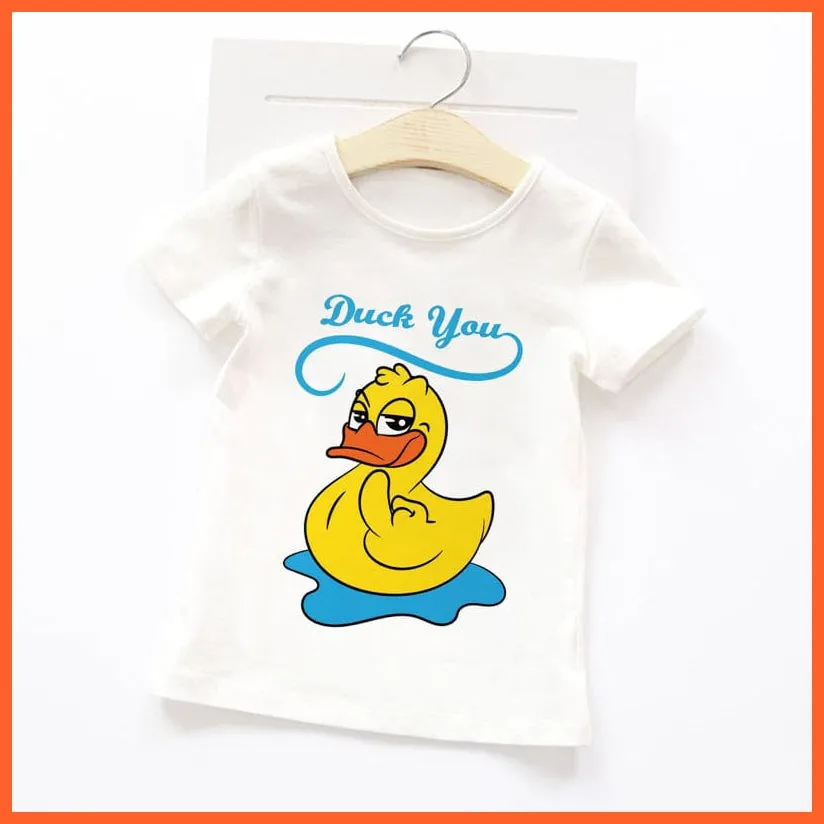 Summer Cartoon Animals Baby Kids T-Shirt | Cute Short Sleeve Printed Toddler Tee