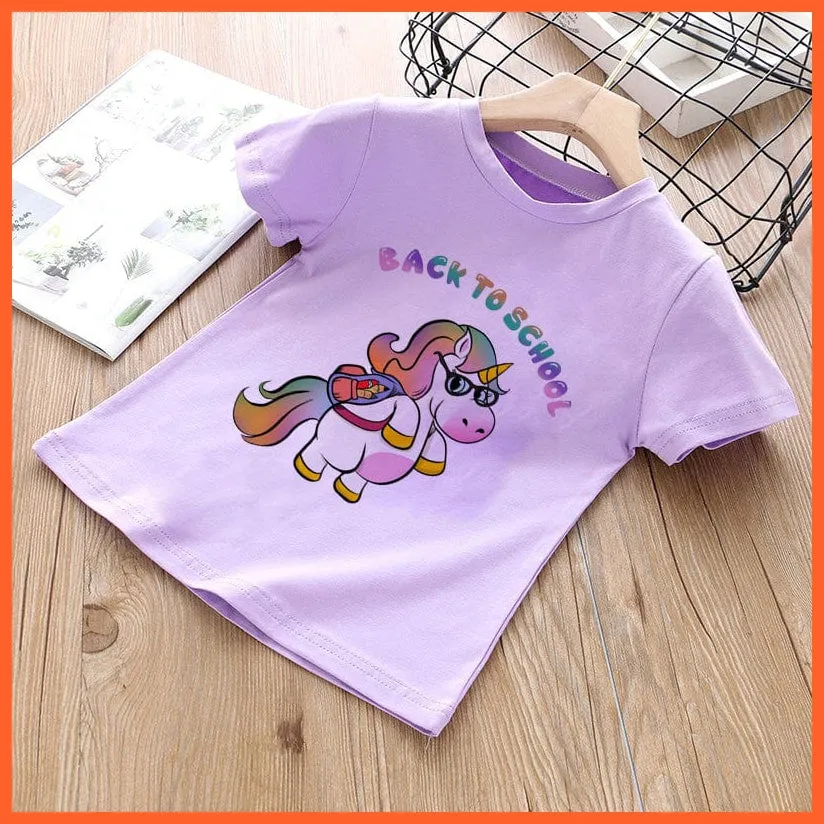 Summer Cartoon Animals Baby Kids T-Shirt | Cute Short Sleeve Printed Toddler Tee