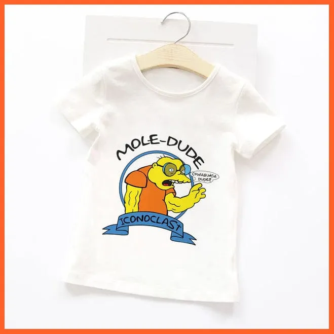 Summer Cartoon Animals Baby Kids T-Shirt | Cute Short Sleeve Printed Toddler Tee