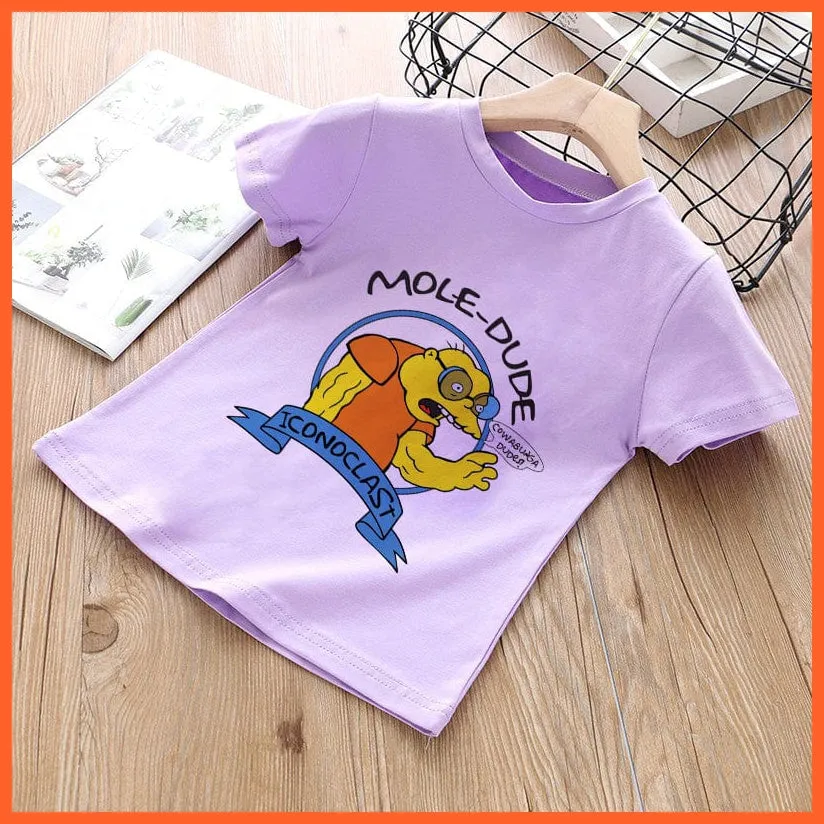 Summer Cartoon Animals Baby Kids T-Shirt | Cute Short Sleeve Printed Toddler Tee