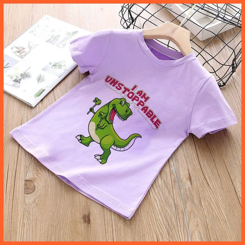 Summer Cartoon Animals Baby Kids T-Shirt | Cute Short Sleeve Printed Toddler Tee