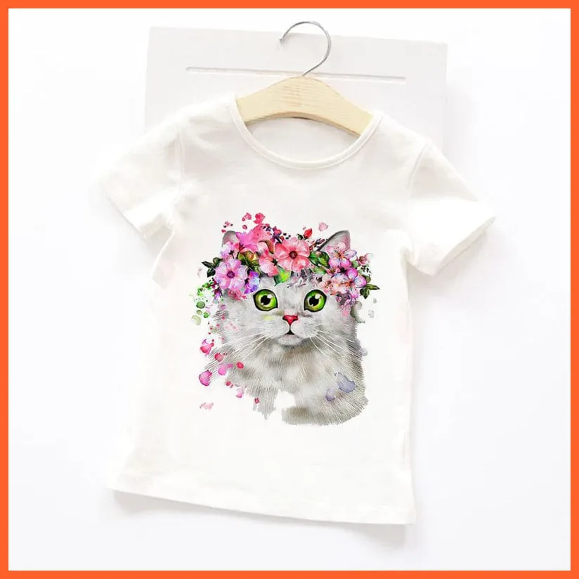 Summer Cartoon Animals Baby Kids T-Shirt | Cute Short Sleeve Printed Toddler Tee