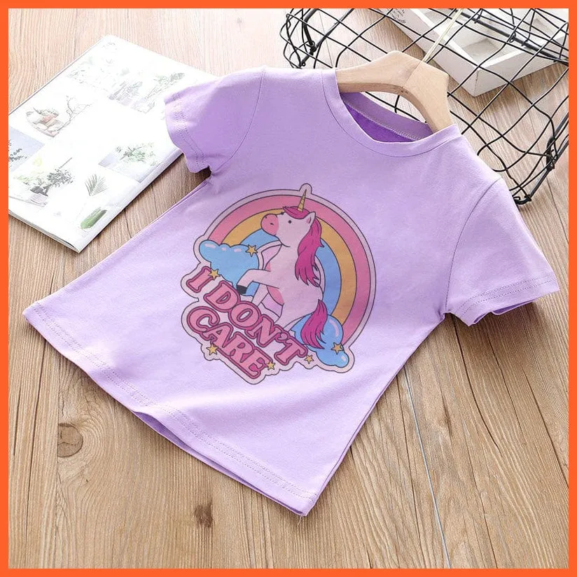 Summer Cartoon Animals Baby Kids T-Shirt | Cute Short Sleeve Printed Toddler Tee