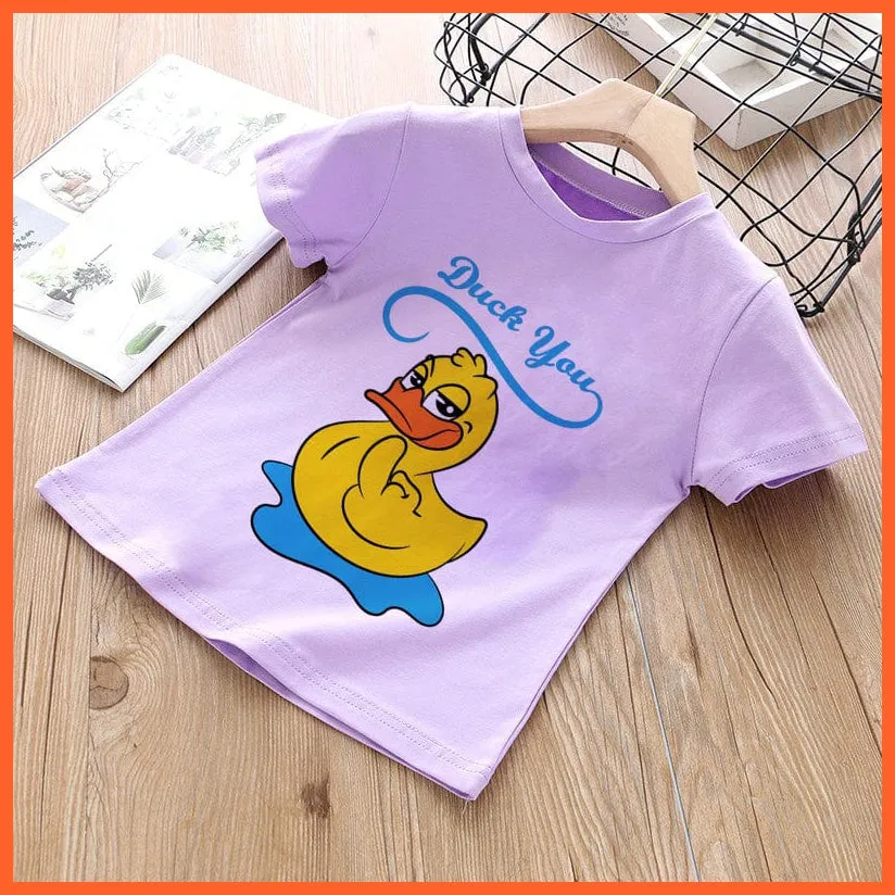 Summer Cartoon Animals Baby Kids T-Shirt | Cute Short Sleeve Printed Toddler Tee