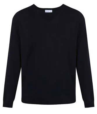 TRUTEX COTTON V-NECK KNITWEAR (BLACK)