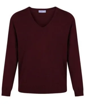 TRUTEX COTTON V-NECK KNITWEAR (MAROON)