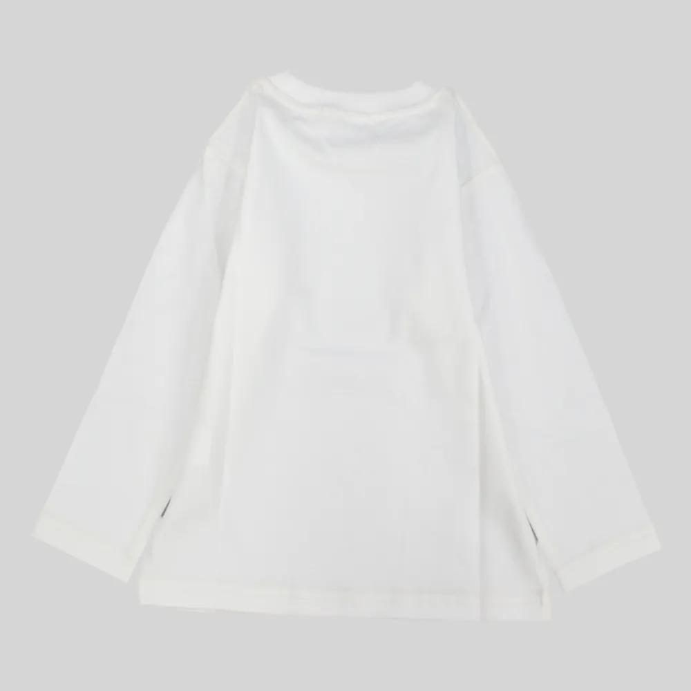 Unisex Offwhite Long-Sleeved T-Shirt