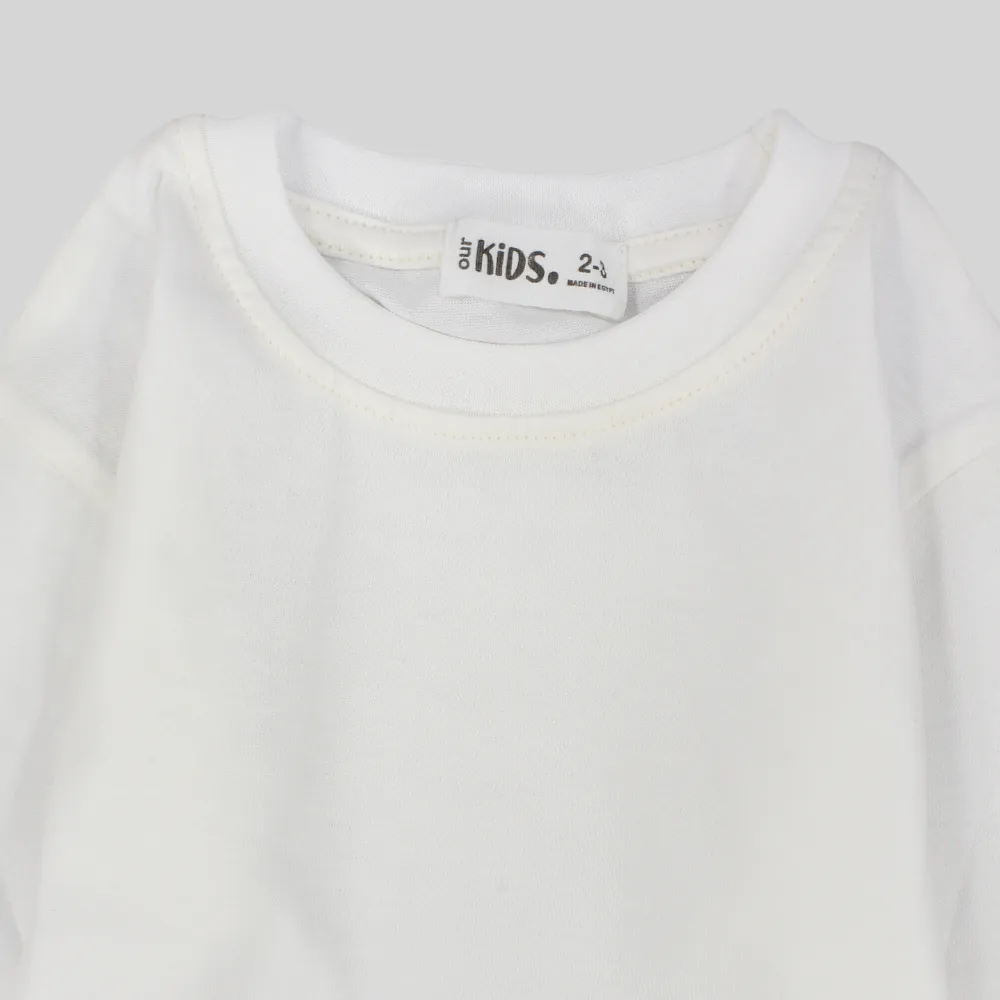 Unisex Offwhite Long-Sleeved T-Shirt