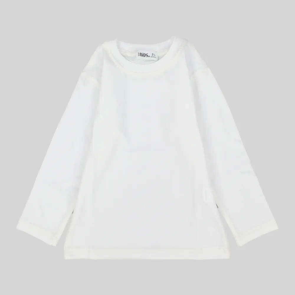 Unisex Offwhite Long-Sleeved T-Shirt