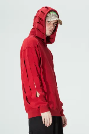 UP CYCLE SLASH HOODIE FIERY RED