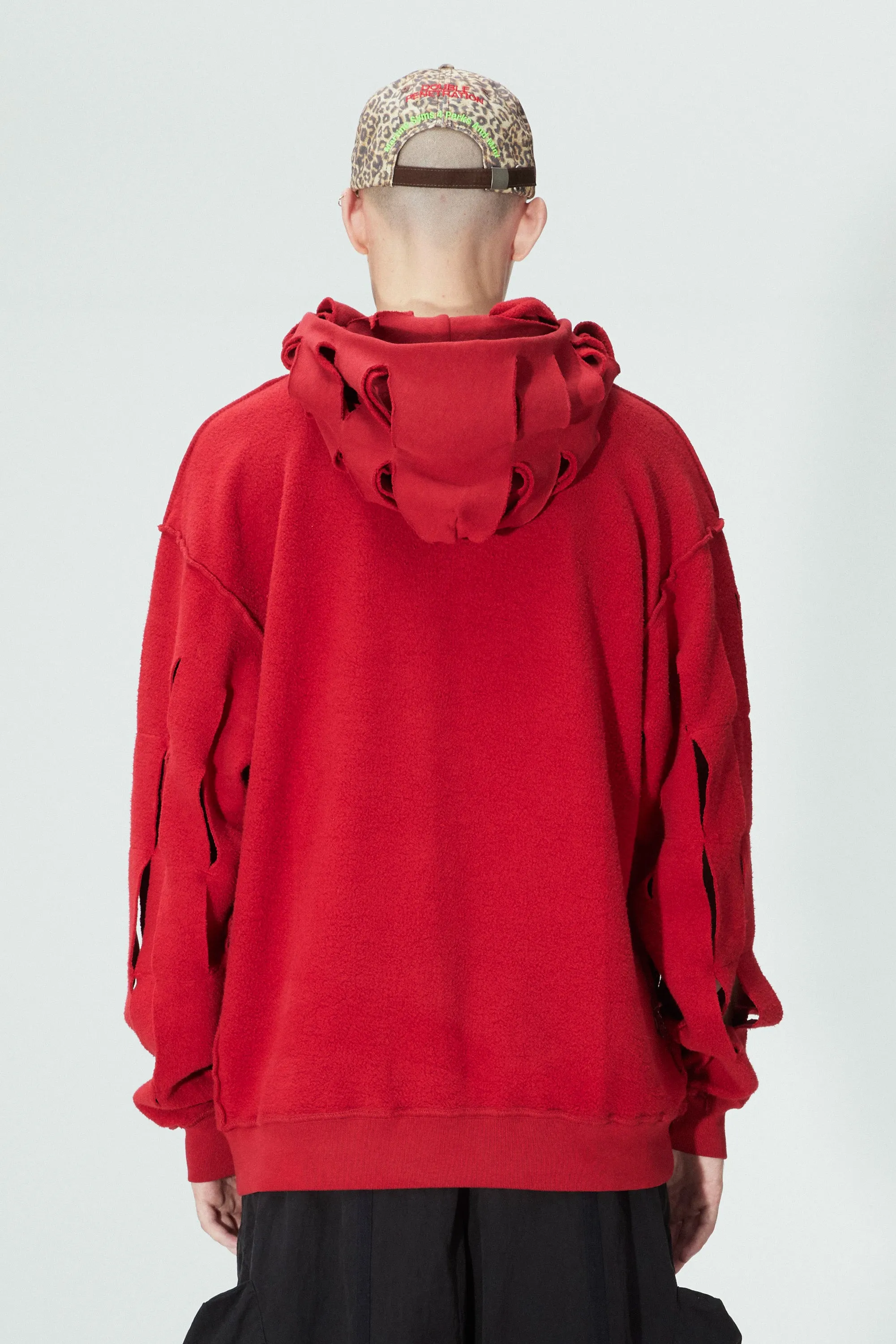 UP CYCLE SLASH HOODIE FIERY RED