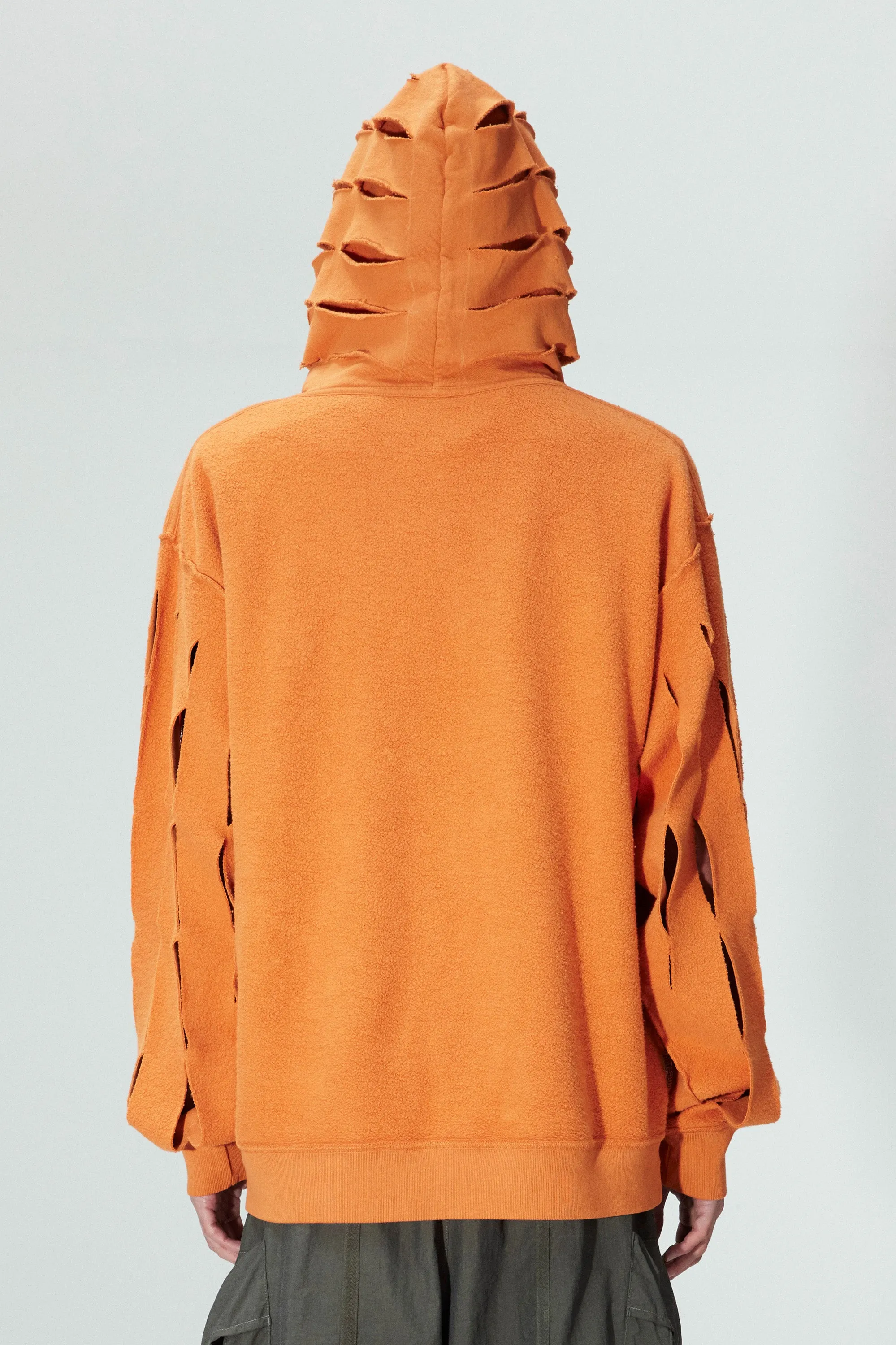 UP CYCLE SLASH HOODIE TANGERINE