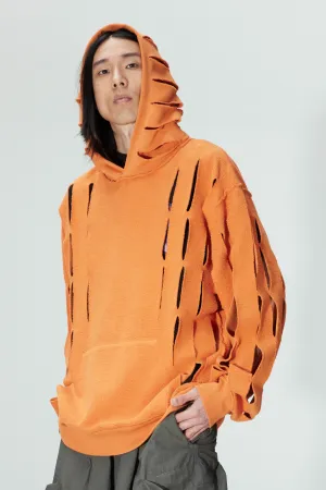 UP CYCLE SLASH HOODIE TANGERINE