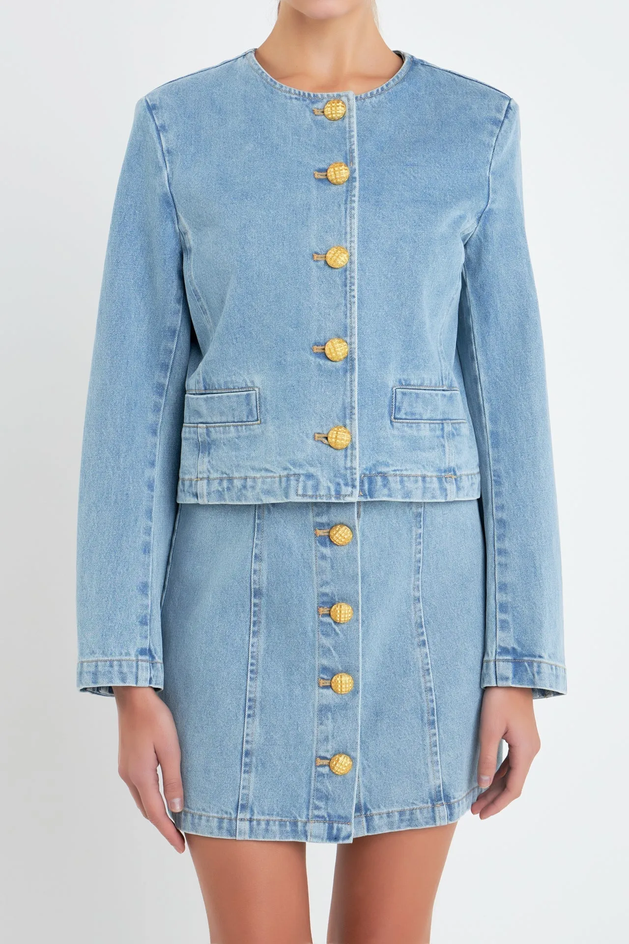 Vivienne Cropped Denim Jacket