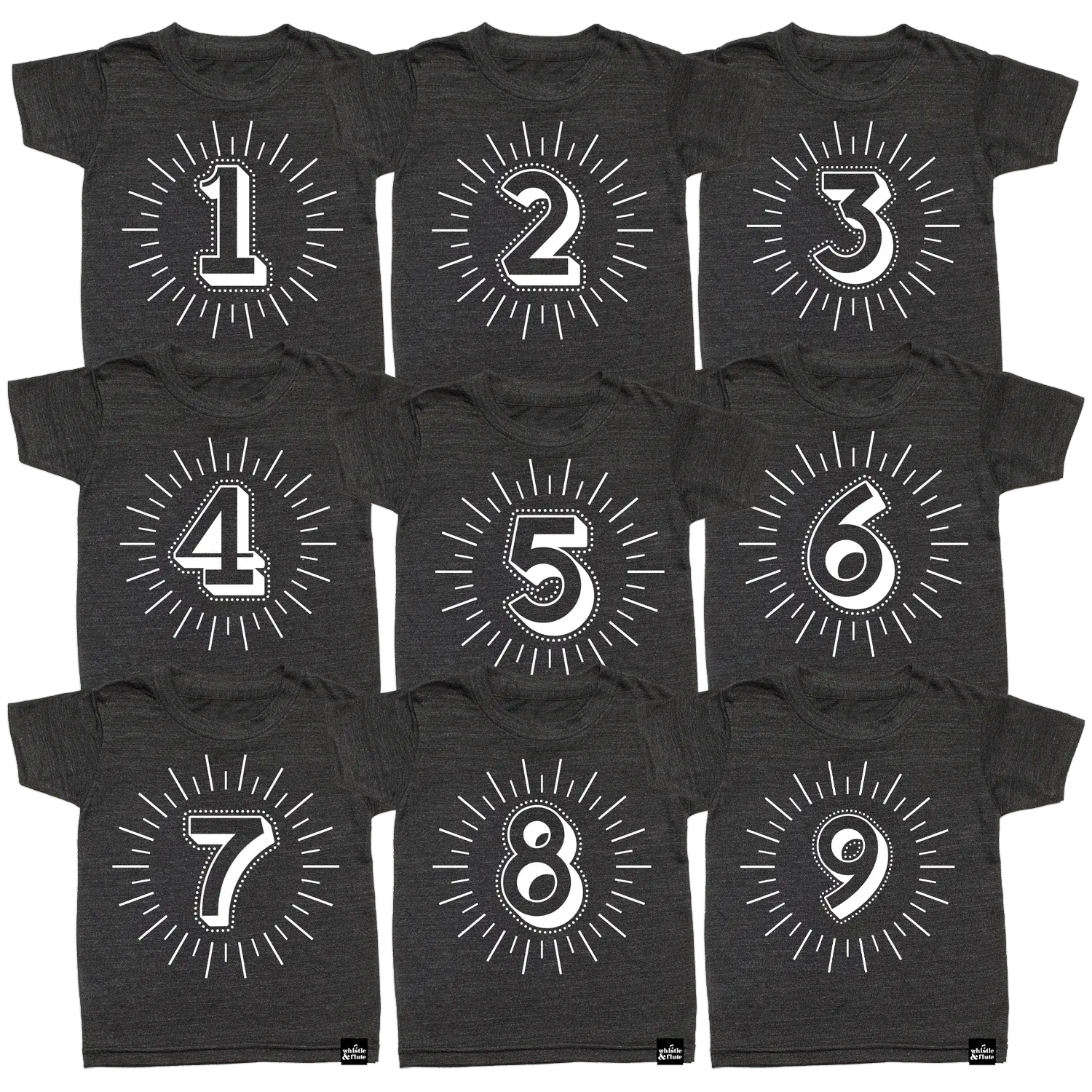 Whistle & Flute Milestone Number T-Shirt