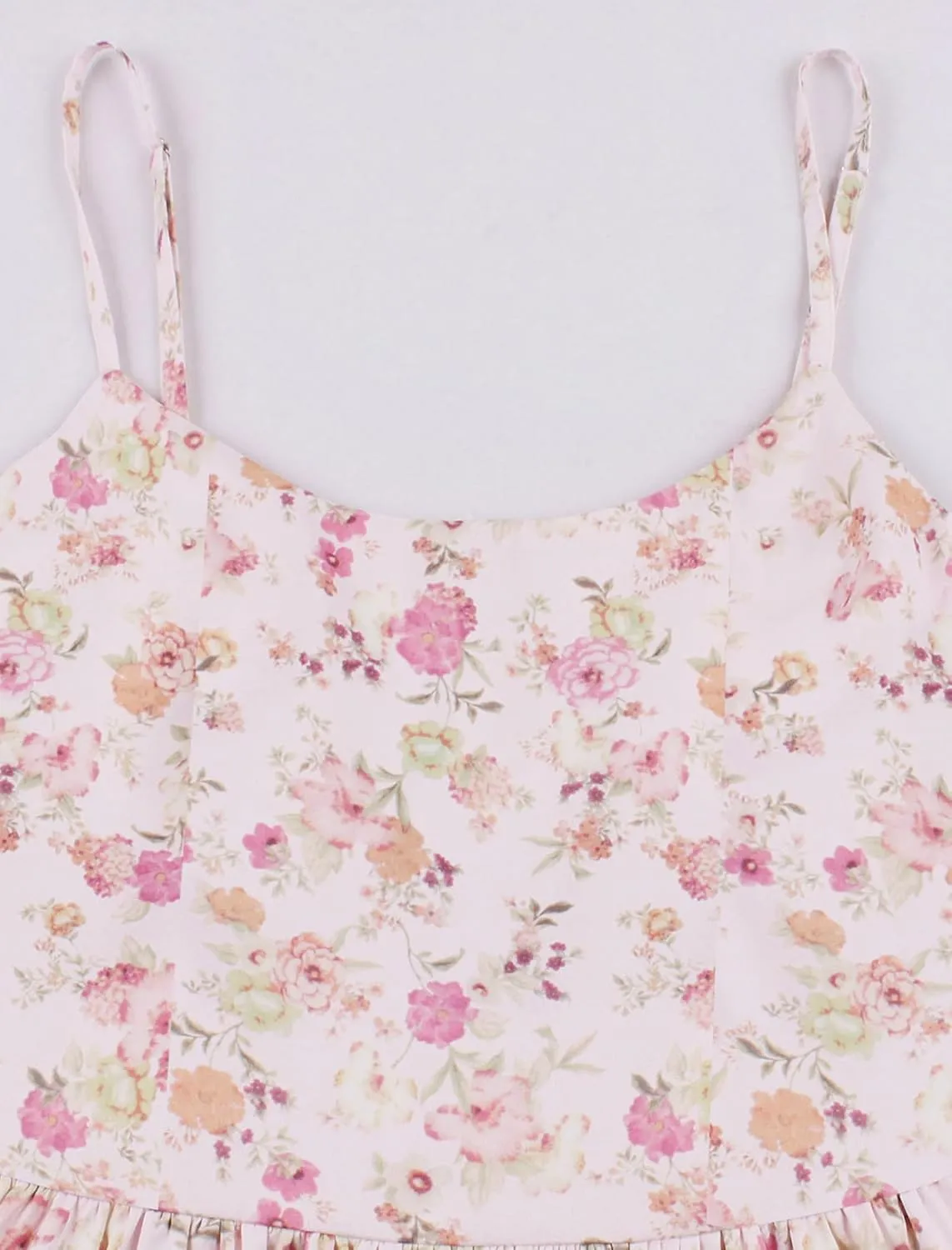 Women Floral Corset Dress Sleeveless Square Neck Spaghetti Straps Dress Boho Holiday Flowy Midi Bustier Sundress