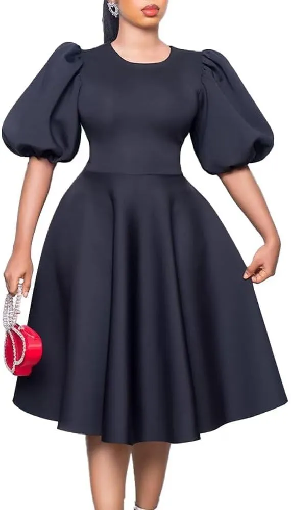 Women's Fuchsia V Neck Ruffles Short Sleeve Pleated A-Line Party Midi Dress