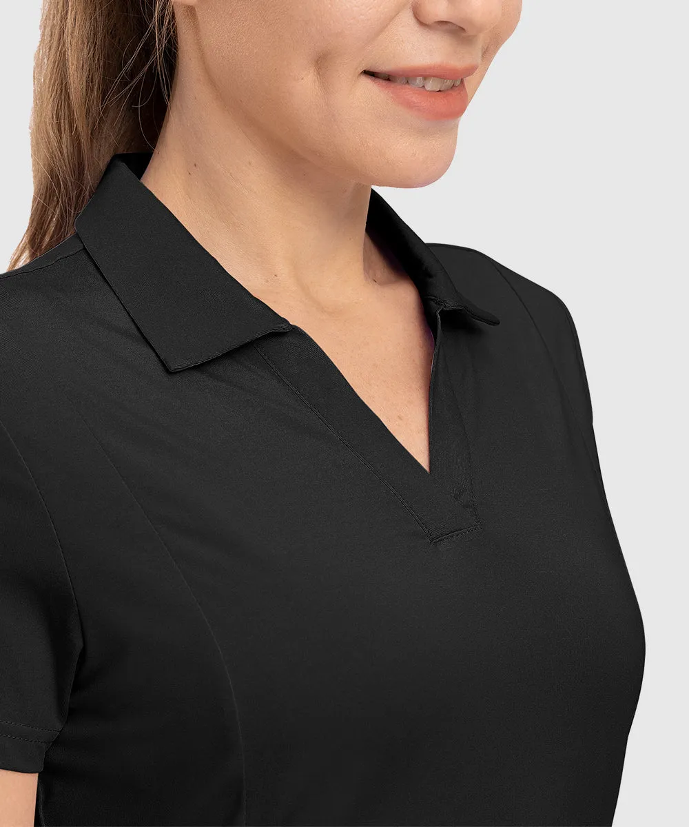 Women's High Elastic V-neck Short Sleeves