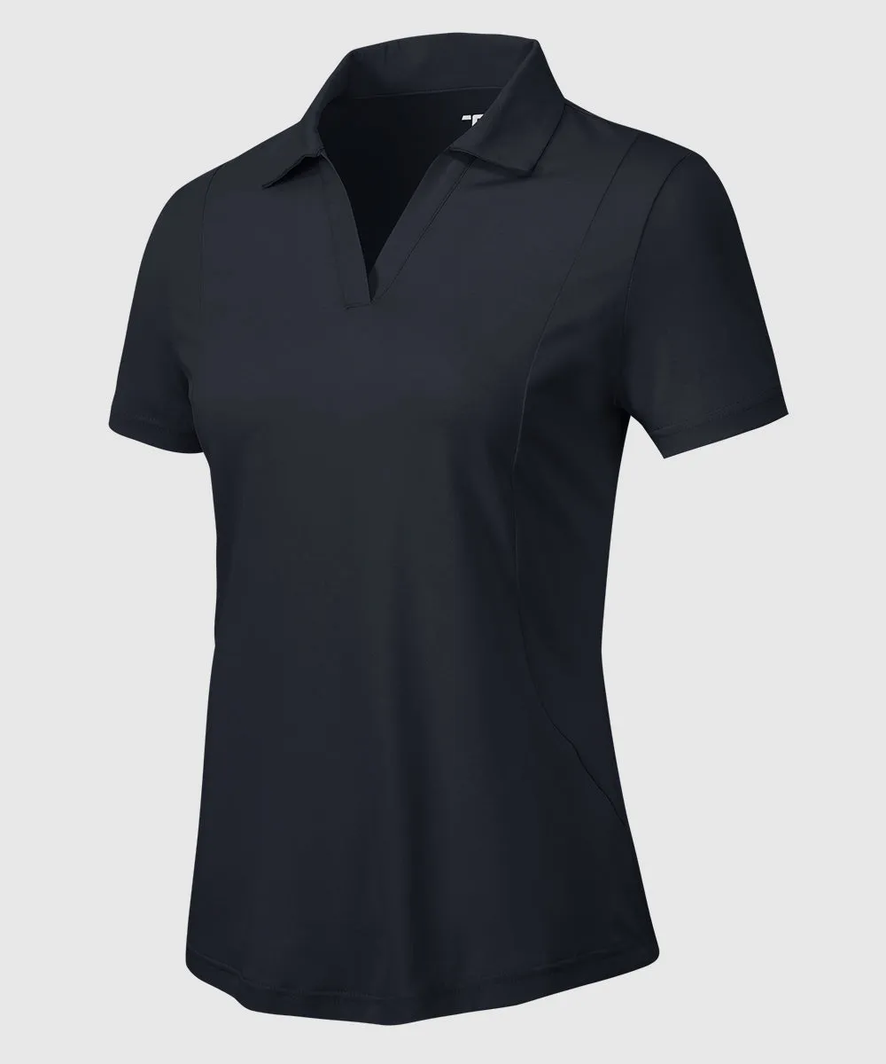Women's High Elastic V-neck Short Sleeves