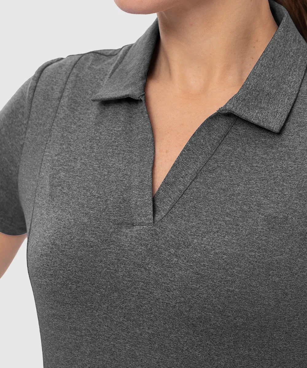 Women's High Elastic V-neck Short Sleeves