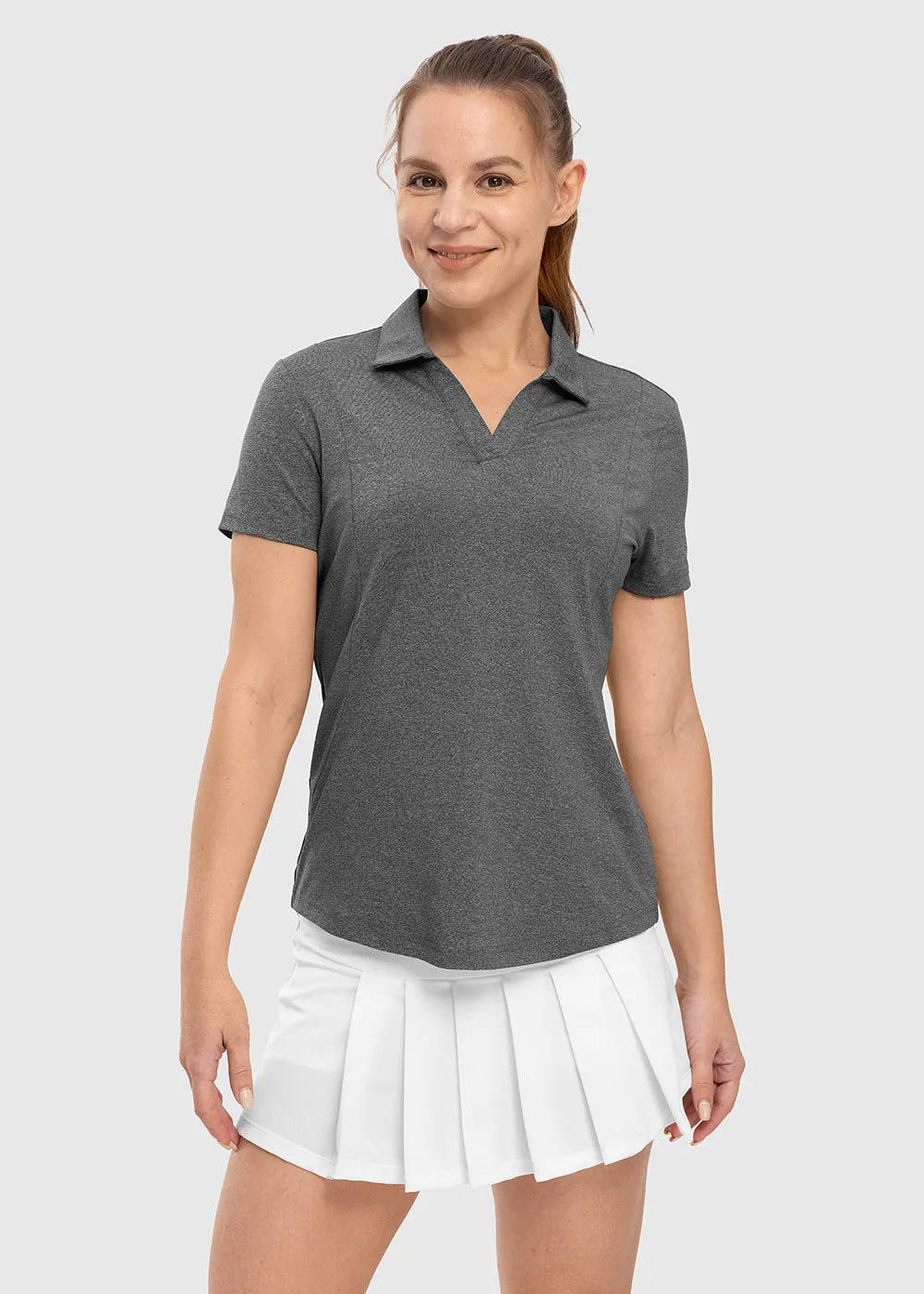 Women's High Elastic V-neck Short Sleeves