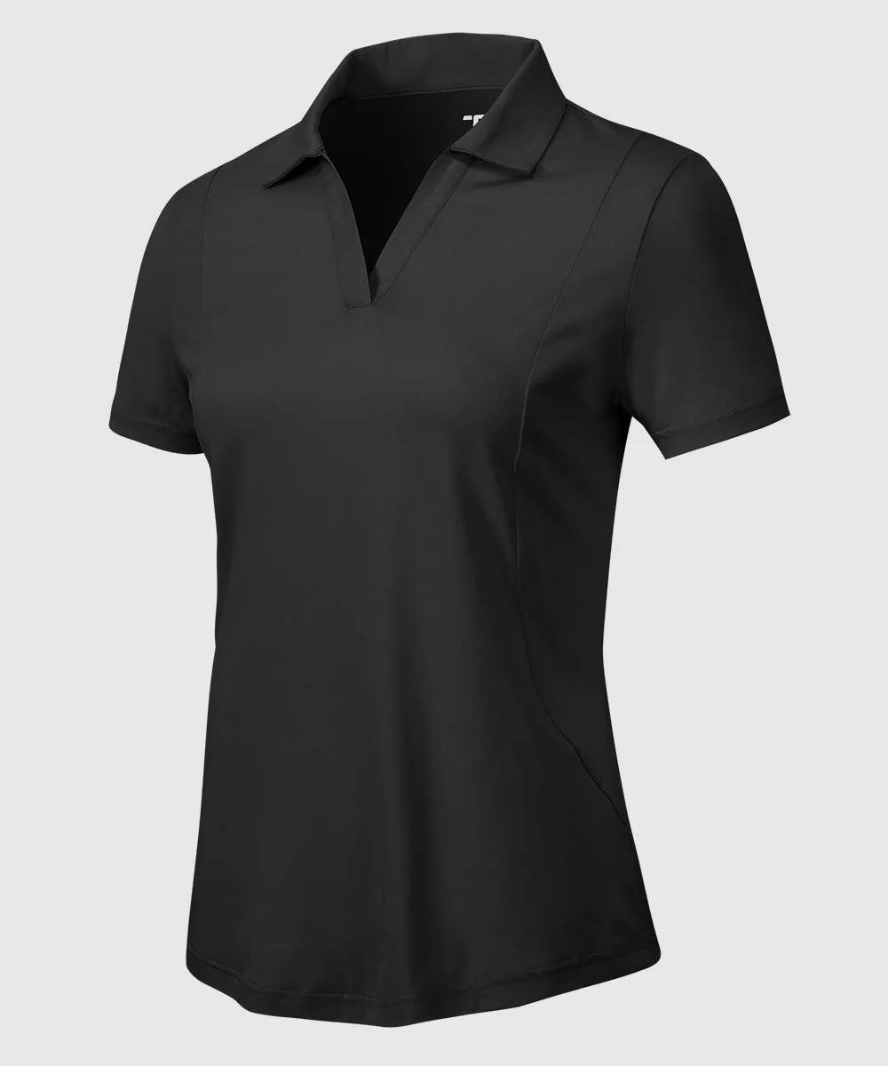Women's High Elastic V-neck Short Sleeves