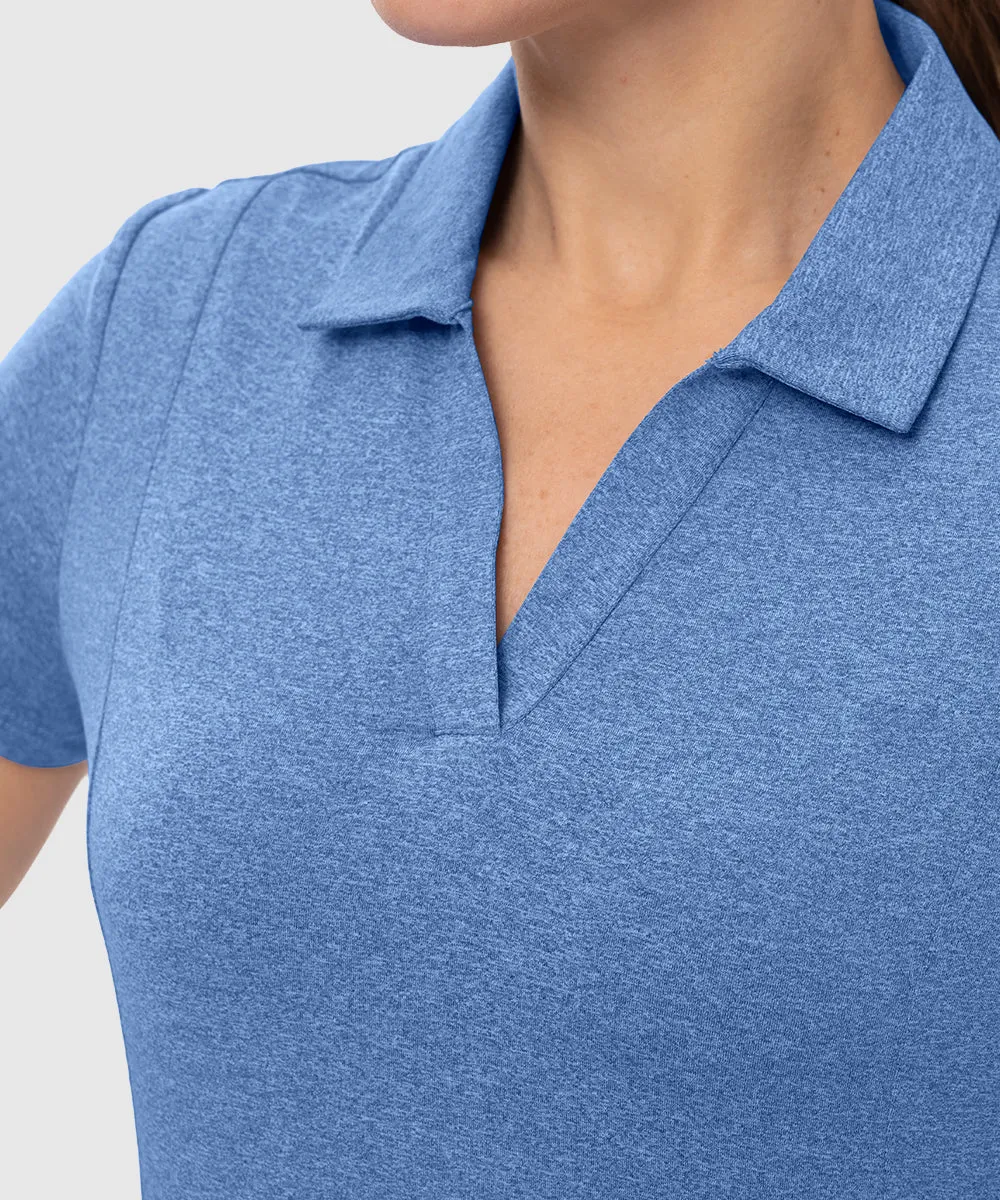 Women's High Elastic V-neck Short Sleeves